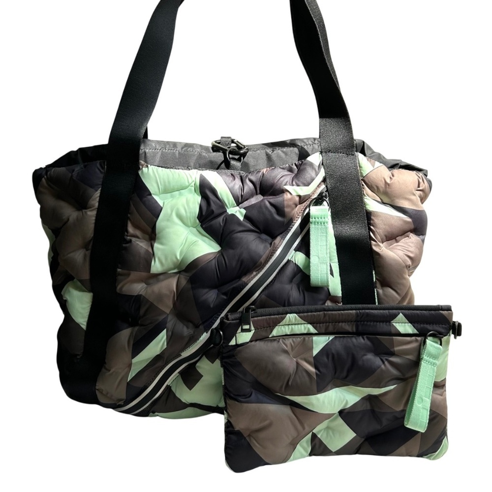 Go Dash Dot Gemma Mint Chip Puffy Tote 2 Bags! NWOT